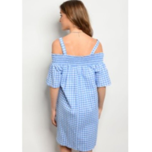 Blue Gingham Summer Dress - Picture 4 of 5